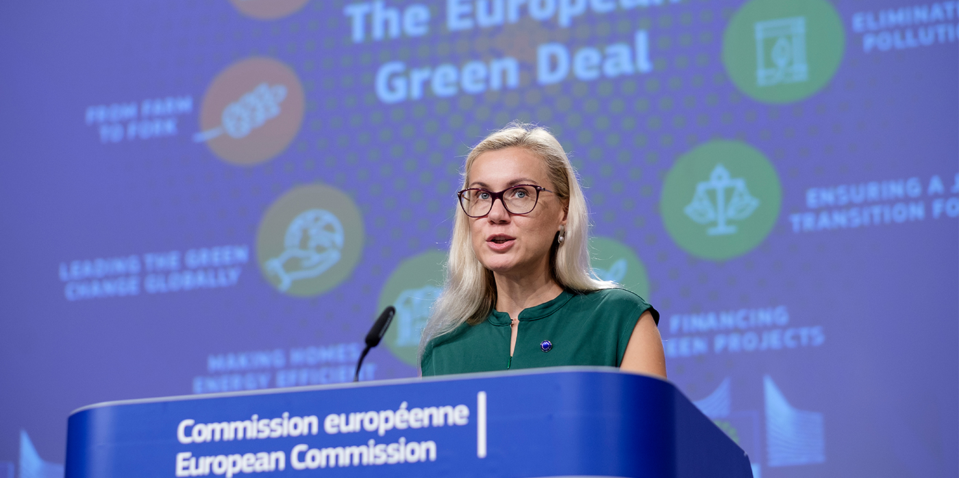 spokesperson at a green deal conference