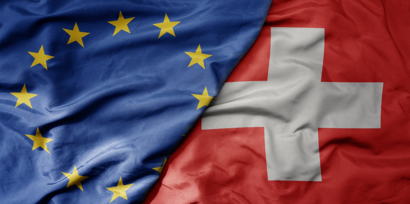 EU and Switzerland flags